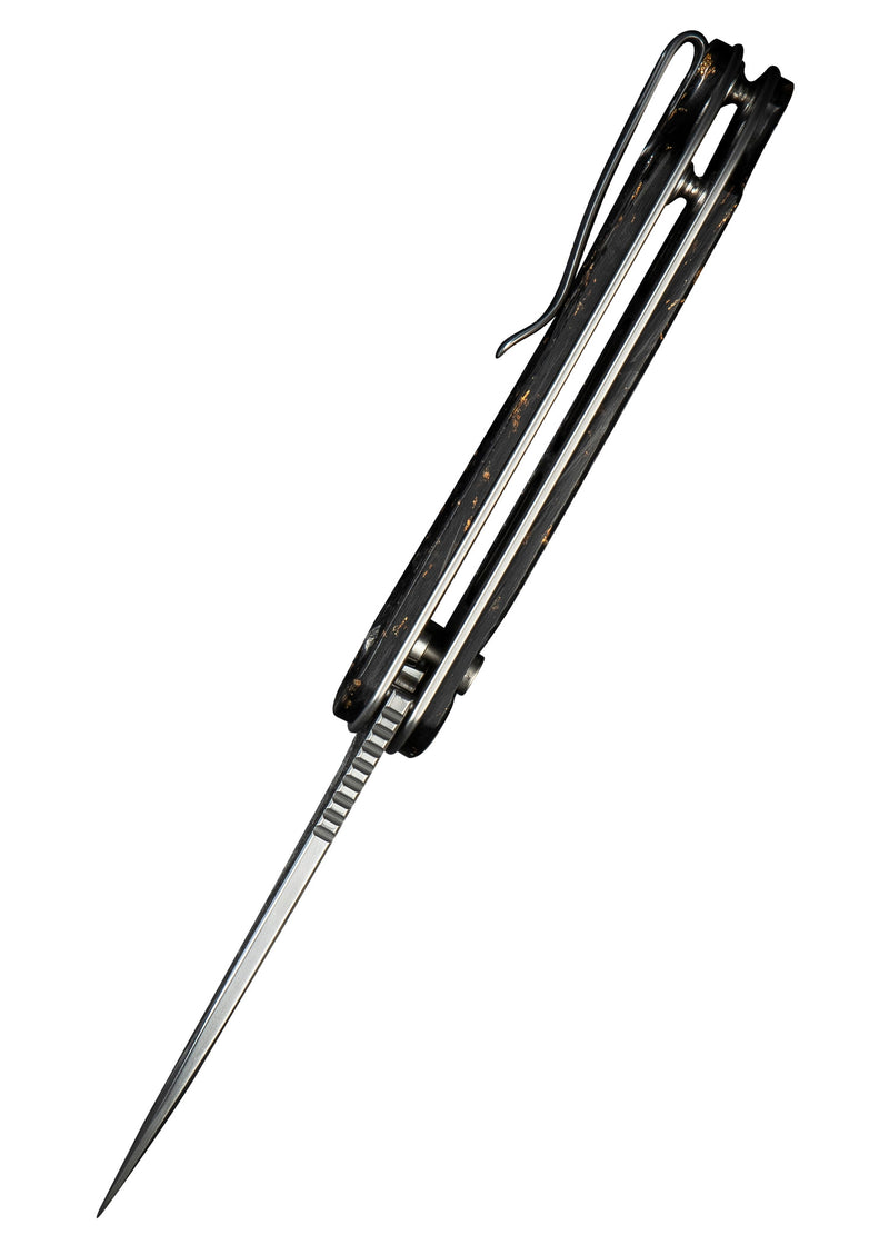 CIVIVI Elementum II Button Lock Damascus Carbon Fiber C18062P-10
