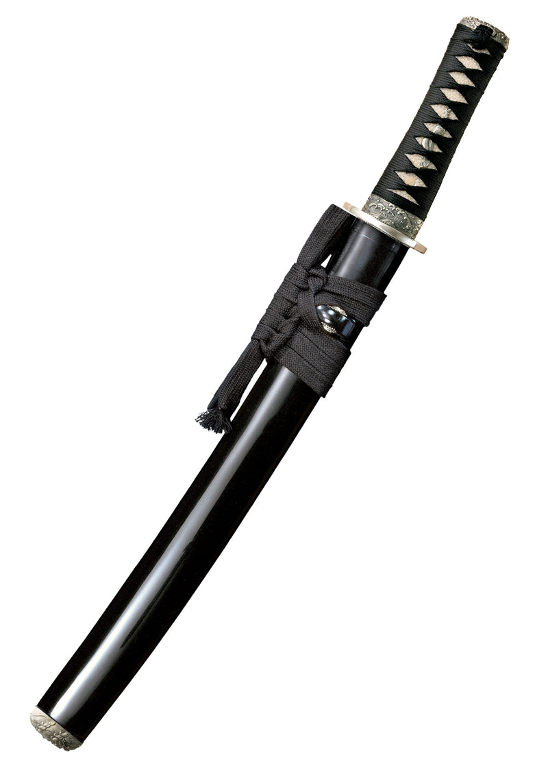 Cold Steel Emperor O Tanto – scharfes japanisches Kurzschwert aus 1060 Karbonstahl mit Holzscheide