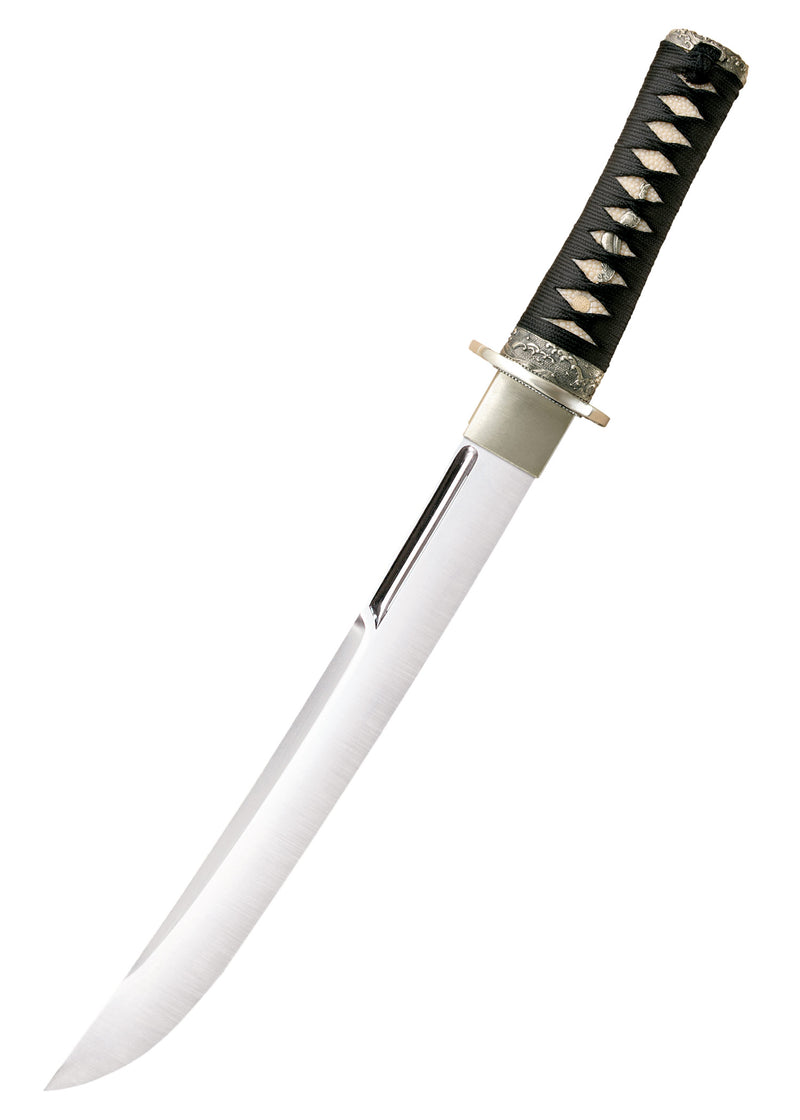 Cold Steel Emperor O Tanto – scharfes japanisches Kurzschwert aus 1060 Karbonstahl mit Holzscheide