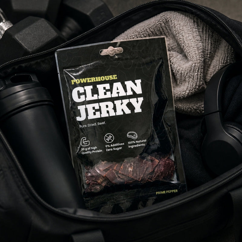 Powerhouse Clean Jerky PRIME PEPPER 60 g – Beef Jerky mit 33 g Protein