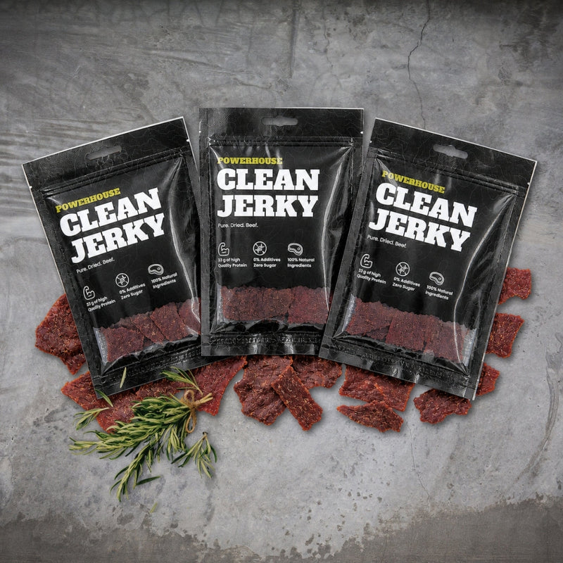 Powerhouse Clean Jerky PRIME PEPPER 60 g – Beef Jerky mit 33 g Protein