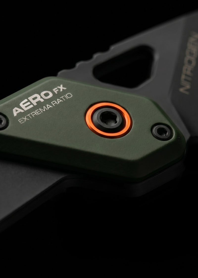 Extrema Ratio AERO FX Nitrogen Forest Green/Orange – Feststehendes Messer mit Kydex-Scheide