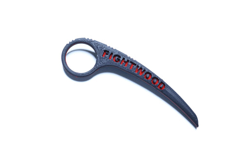 Kubotan Kralle mit Clip – Befestigung an Tasche/Organizer Detail