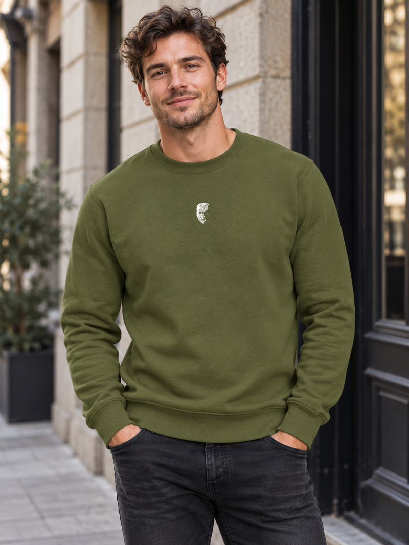 Fightwood Mask Middle Men's Premium Pullover – Raglan Sweatshirt