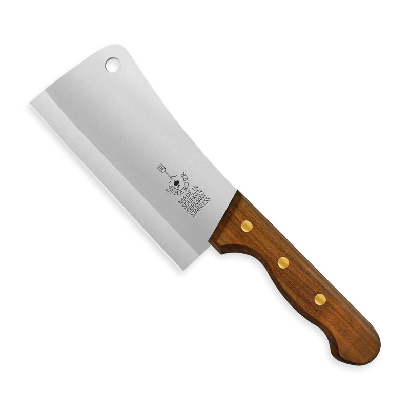 Knochenspaltermesser Hackebeil mit Walnussgriff, 390 g, rostfreier Edelstahl, Heavy Duty Cleaver