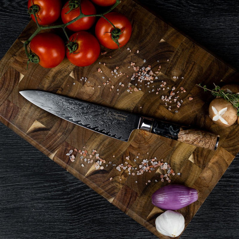 Professional Onyx Set – 7-piece Damascus knife set with VG-10 core