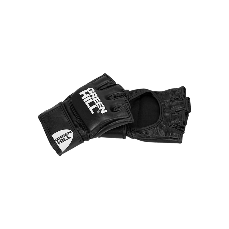Green Hill PRO GRAPPLING MMA Handschuhe aus Leder (MMA-G0081) Schwarz