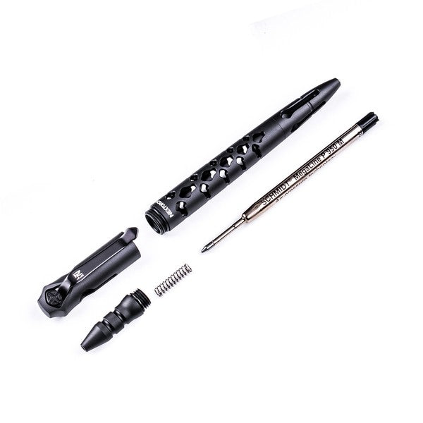 NEXTORCH NP20 Dino Pen Tactical Pen Glass Breaker, Kubotan + Ballpoint Pen Black