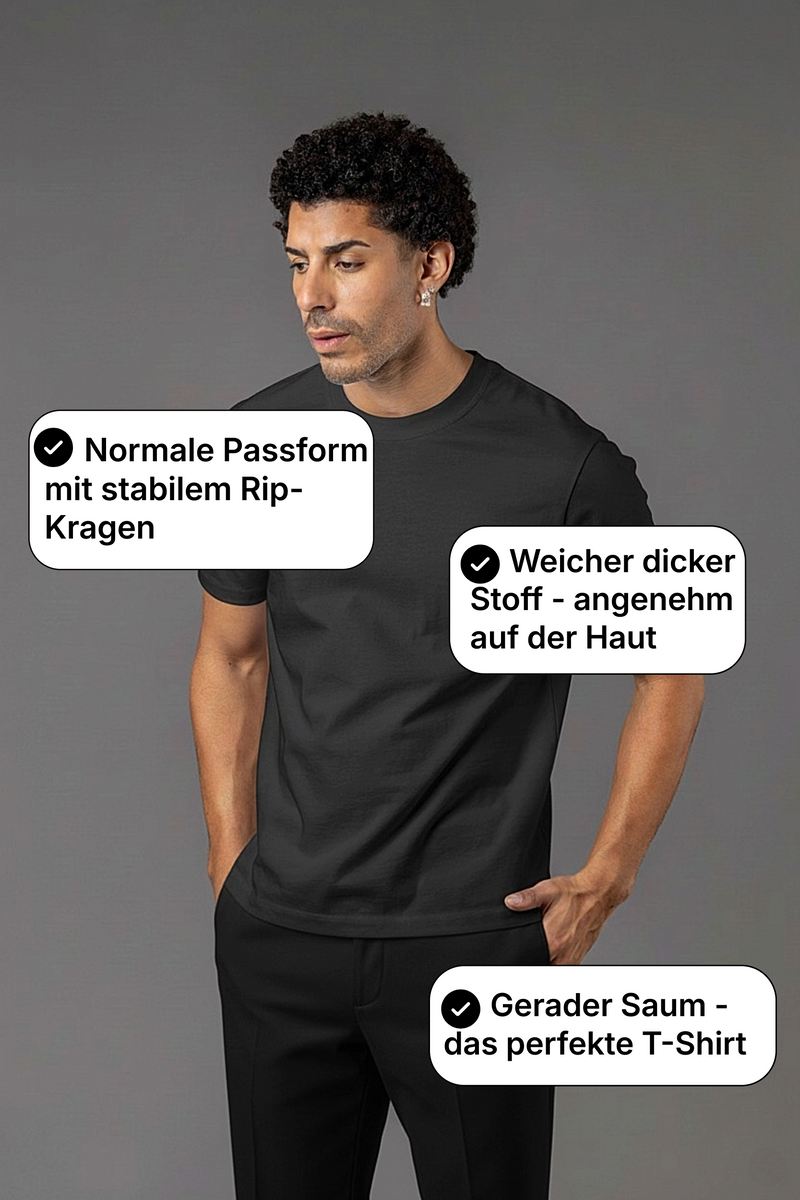 BASIC T-SHIRT GERADER SAUM T20