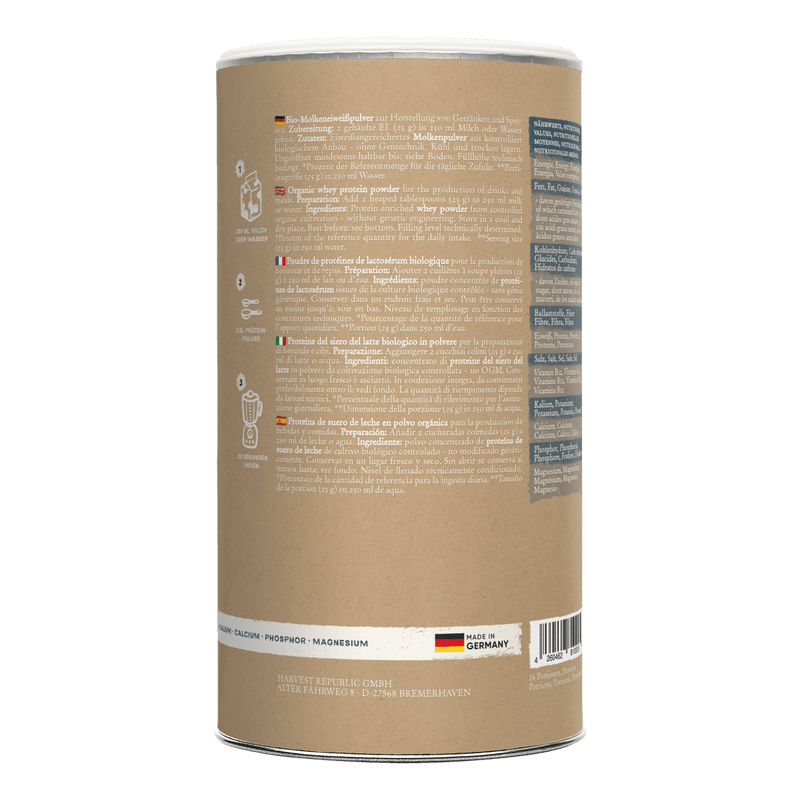 Harvest Republic Whey Protein Natural – Proteinpulver ohne Zusatzstoffe