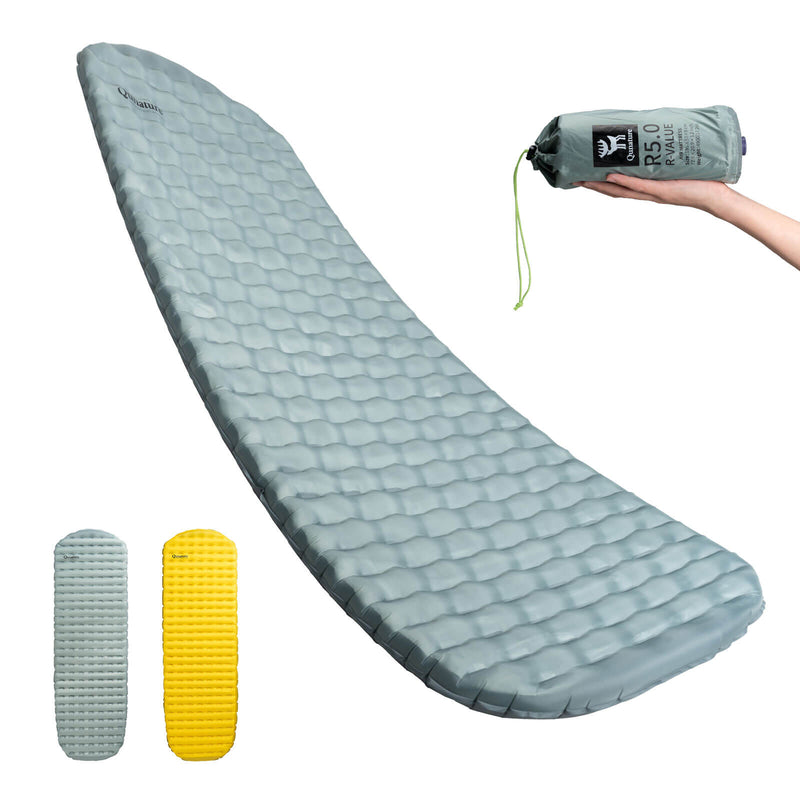 Qunature Aufblasbare Isomatte R 5.0 – Ultraleichte Campingmatte mit 8 cm Komfort