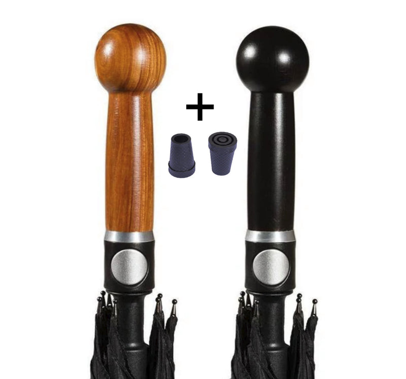 Selbstverteidigungsschirm inklusive zwei Gummikappen - Set