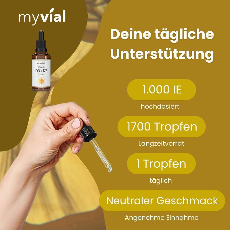 Vitamin D3 + K2 Tropfen vegan – Vitamin D aus Flechten & K2 MK-7 | Fightwood