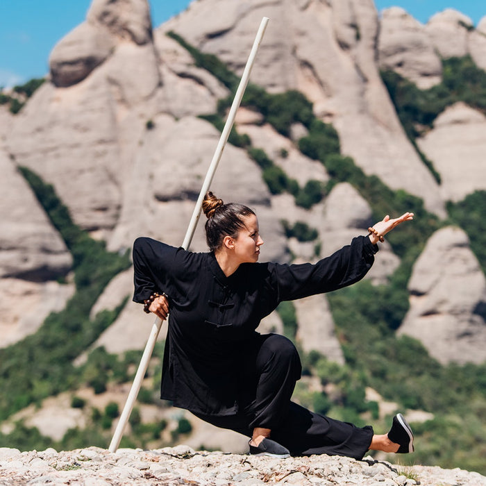 Wu Shu Gùn – Chinese Training Staff (190 cm, White Wax Wood)