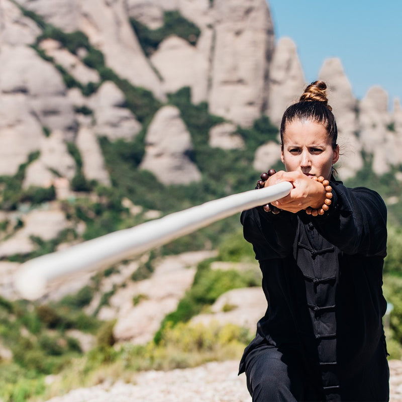 Wu Shu Gùn – Chinese Training Staff (190 cm, White Wax Wood)