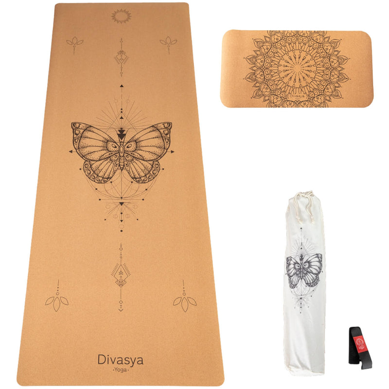 Yoga Set “Support” – Cork Yoga Mat & Yoga Pad | Sustainable & Joint-Friendly
