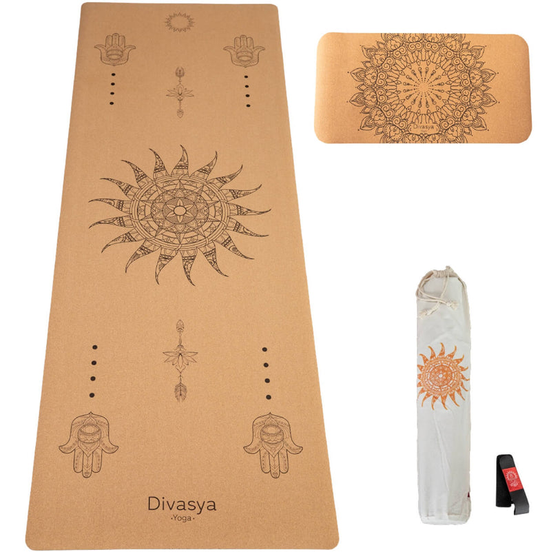 Yoga Set “Support” – Cork Yoga Mat & Yoga Pad | Sustainable & Joint-Friendly