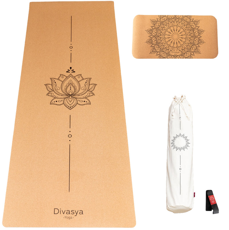 Yoga Set “Support” – Cork Yoga Mat & Yoga Pad | Sustainable & Joint-Friendly