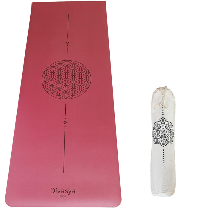 Yogamatte rutschfest – Naturkautschuk & japanisches Eco-PU | Extra lang, breit & dick, inkl. Baumwolltasche & Gurte