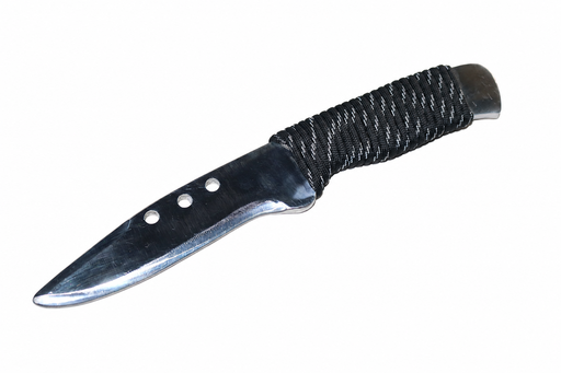 Aluminium Trainingsmesser mit Paracord-Griff in Anthrazit und Weiß
