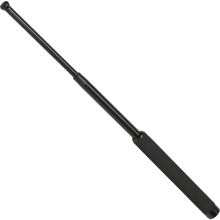 BlackField Teleskop-Schlagstock 21 Zoll aus Stahl mit Moosgummi-Griff inkl. Nylonetui
