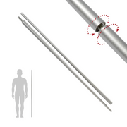 Zerlegbarer Bo-Stab Silber mit stabiler Schraubverbindung und Tragetasche