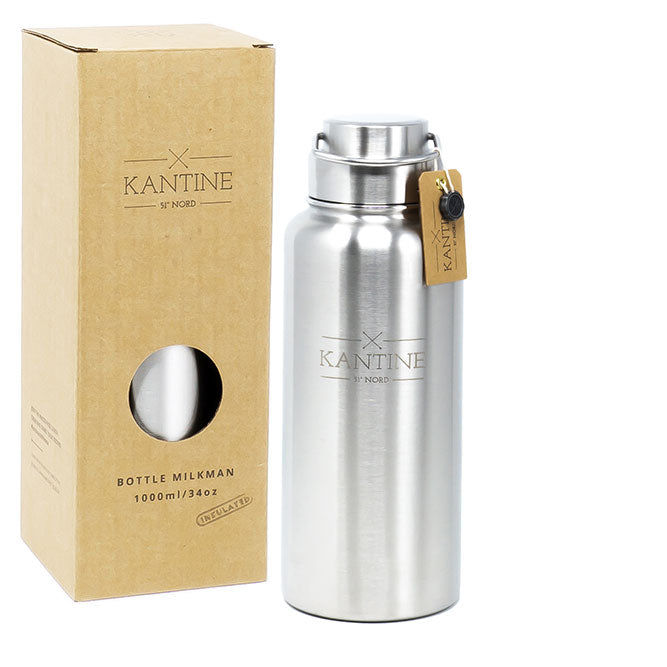 Milkman Insulated Bottle 1L (1000 ml) – Stainless Steel, Double-Wall Vacuum Insulation