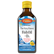 Carlson Labs The Very Finest Fish Oil 200 ml Omega-3 Fischöl mit Vitamin D3 und Zitronengeschmack