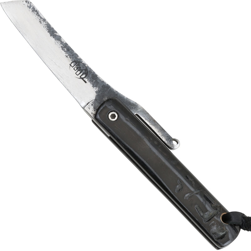 Citadel Higonokami Small mit DNH7 Kohlenstoffstahlklinge und Horngriff, 75 mm