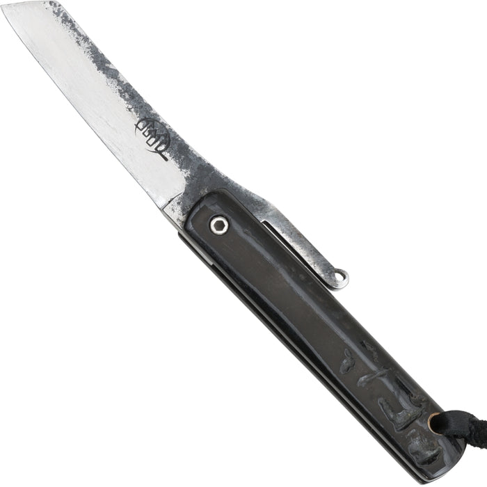 Citadel Higonokami Small mit DNH7 Kohlenstoffstahlklinge und Horngriff, 75 mm