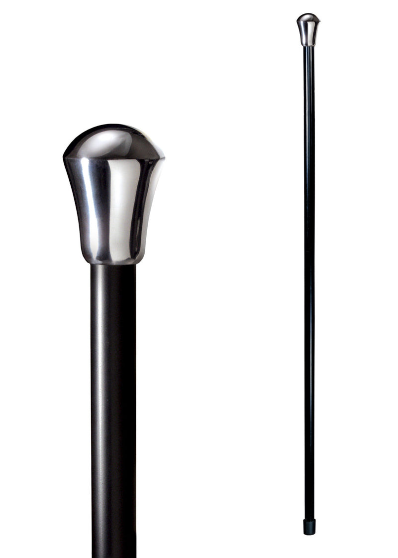 Cold Steel City Stick Gehstock aus schwarzem Fiberglas mit Aluminiumknauf