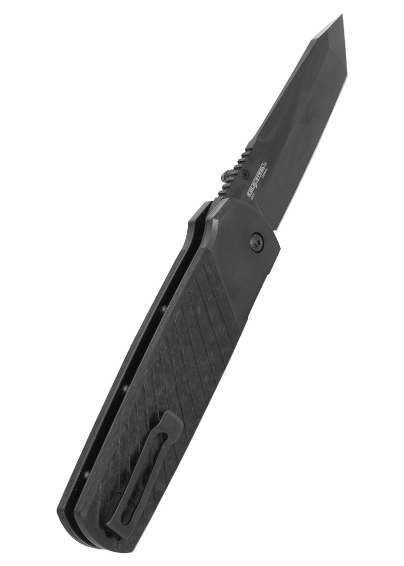 Cold Steel Hatamoto 20CV Taschenmesser – Tanto-Klinge, Carbonfaser, Liner Lock