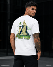 Detailaufnahme des Fightwood BJJ Druckmotivs auf dem Herren Premium T-Shirt