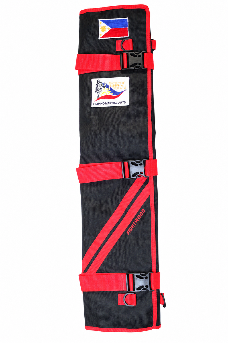 Aufgerollte Fightwood Stocktasche XL für Arnis Escrima und Kali