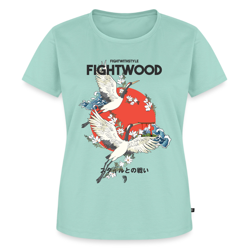Fightwood Fightwithstyle Cranes - Frauen Premium T-Shirt - Mint 
