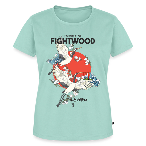 Fightwood Fightwithstyle Cranes - Frauen Premium T-Shirt - Mint 