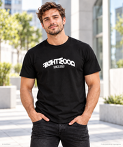 Fightwood Muddled Herren T-Shirt in Schwarz – sportliche Premium Streetwear mit kraftvollem Motiv. Mode