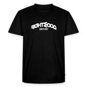 Schwarzes Fightwood Muddled Herren Premium T-Shirt mit dynamischem Fightwood-Print