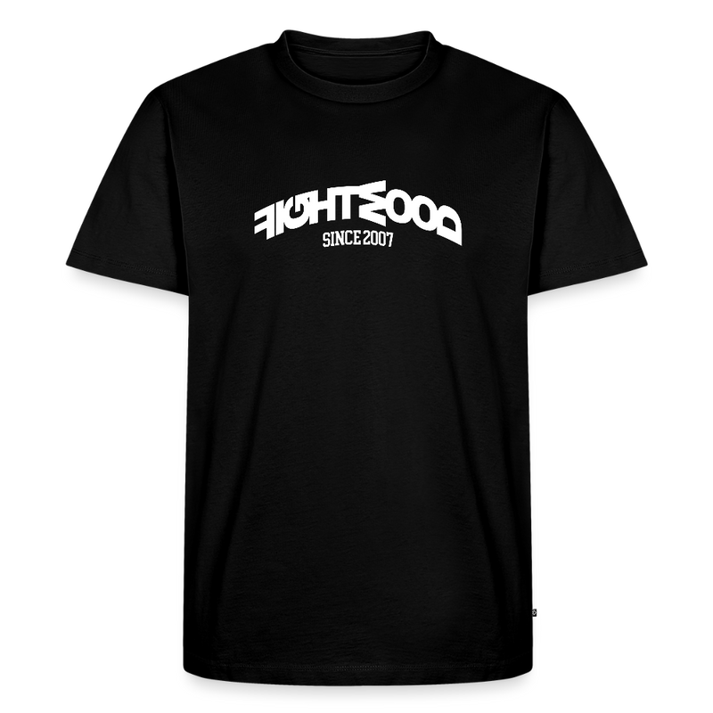 Schwarzes Fightwood Muddled Herren Premium T-Shirt mit dynamischem Fightwood-Print