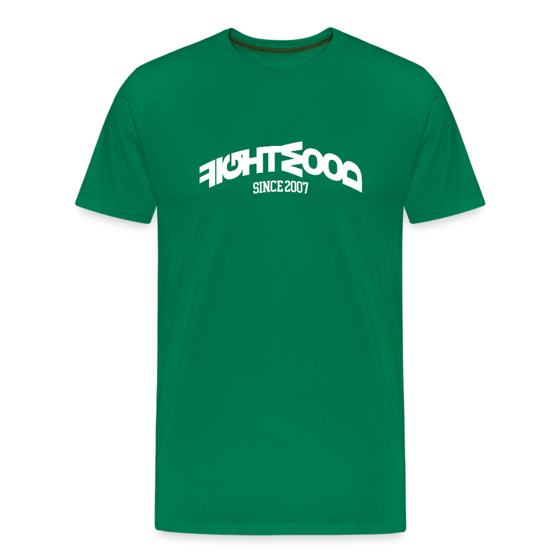 Fightwood Muddled Herren Premium T-Shirt in Kelly Green mit sportlichem Markenmotiv