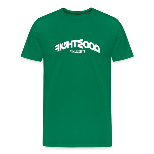 Fightwood Muddled Herren Premium T-Shirt in Kelly Green mit sportlichem Markenmotiv