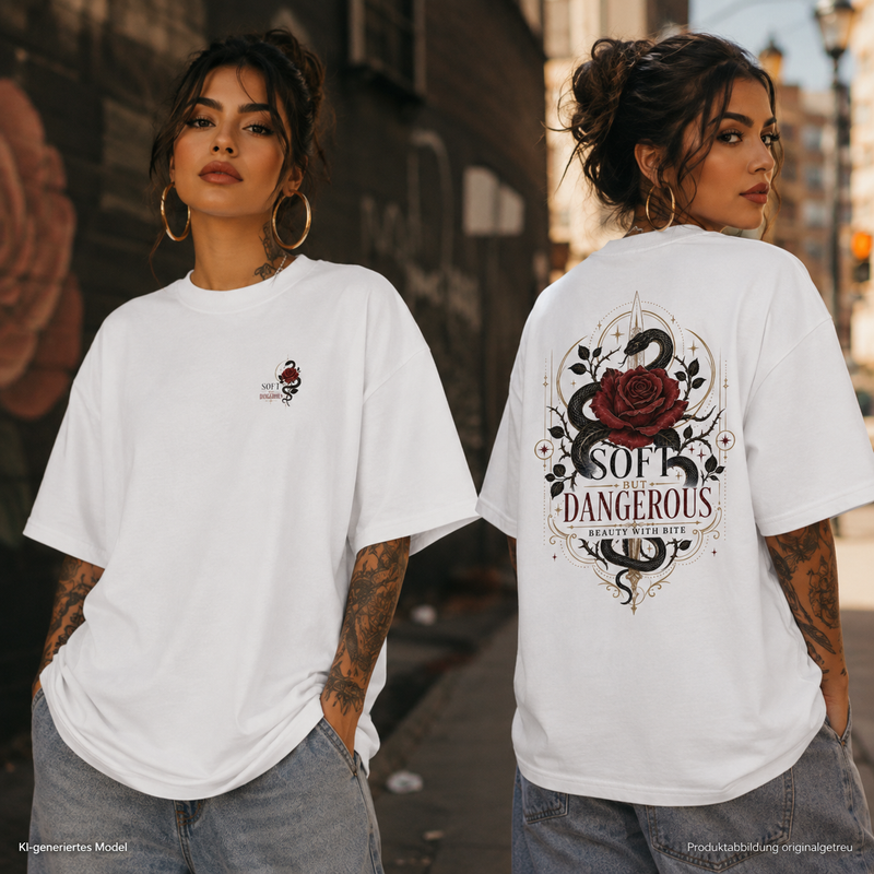 Fightwood Soft but Dangerous Oversized T-Shirt als Unisex Streetwear Outfit
