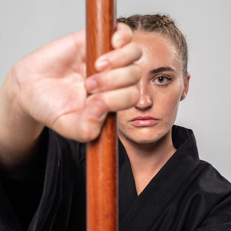 FUJIMAE Bo-Stab 154cm – Roteiche, lackiert | Kobudo Langstock
