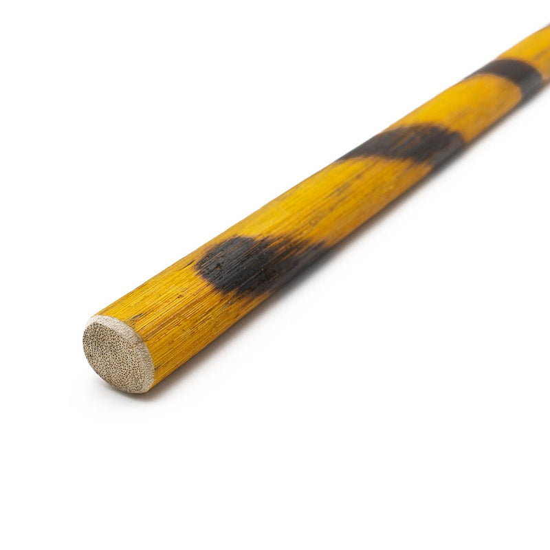 FUJIMAE Rattan Kali Stick – 66cm Polished & Varnished with Burned Stripes – for Escrima, Arnis, Kali & Self-Defense