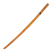 FUJIMAE Roteiche Bokken 100 cm mit abnehmbarer Tsuba – dunkel lackiert