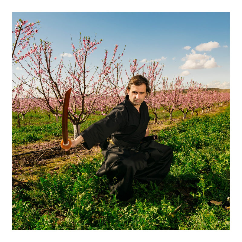 FUJIMAE Red Oak Bokken 100 cm – Wooden Practice Sword (Bokuto) with Removable Tsuba, Dark Finish | Aikido & Kendo