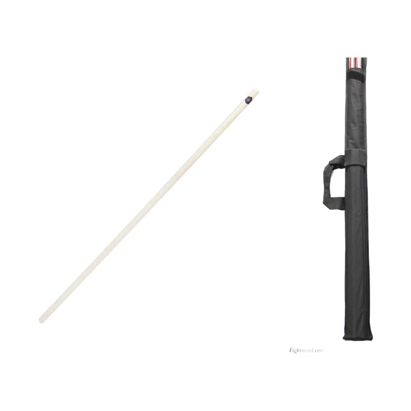 FUJIMAE Waxwood Jo 128 cm mit Nylon Langstock-Tasche für Jo-Do und Aikido