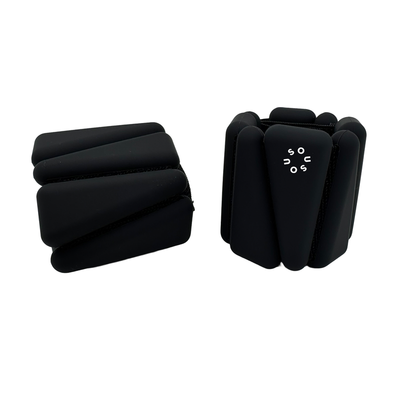 SouSou verstellbare Hand- & Fußgelenkgewichte 2 × 0,5 kg – Schwarz