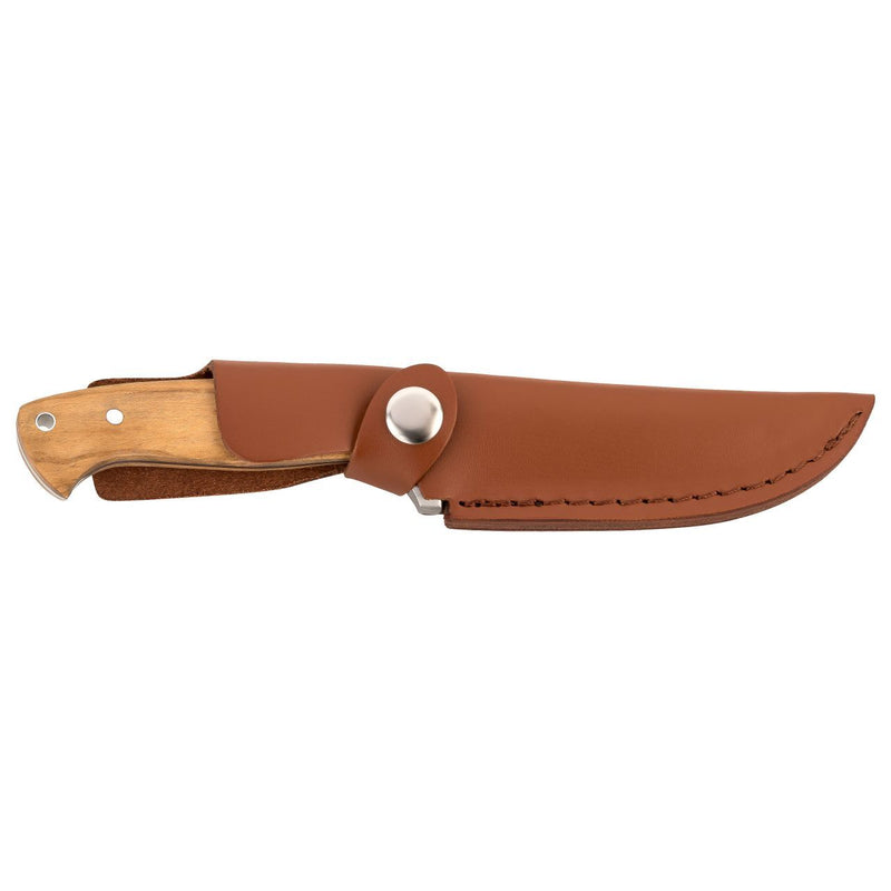 Feststehendes CJH Messer mit satinierter Drop-Point-Klinge aus AISI 420 Stahl