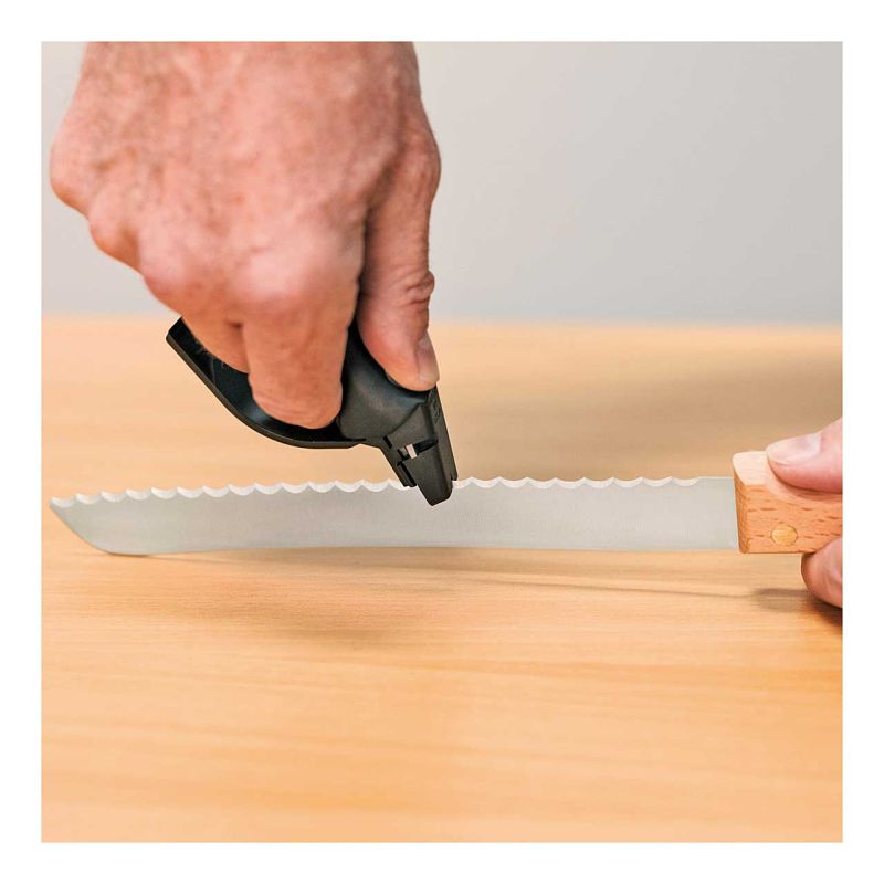 Herbertz Knife Sharpener – V-Groove Hand Sharpener with Guard, 10.2 cm, 34 g